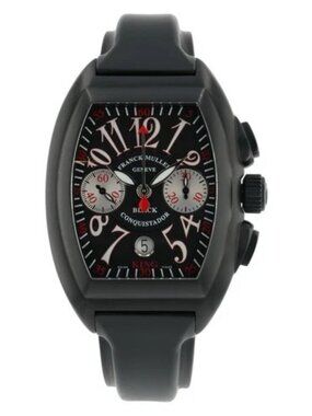 Franck Muller Conquistador Steel Black Dial 40x34mm Automatic Mens 8005 K CC NE